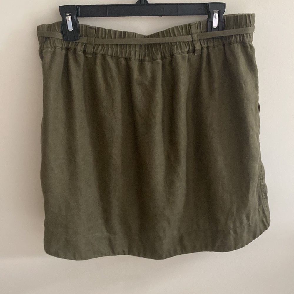 Ann Taylor Loft Olive Green Linen Skirt Size M - Picture 3 of 3